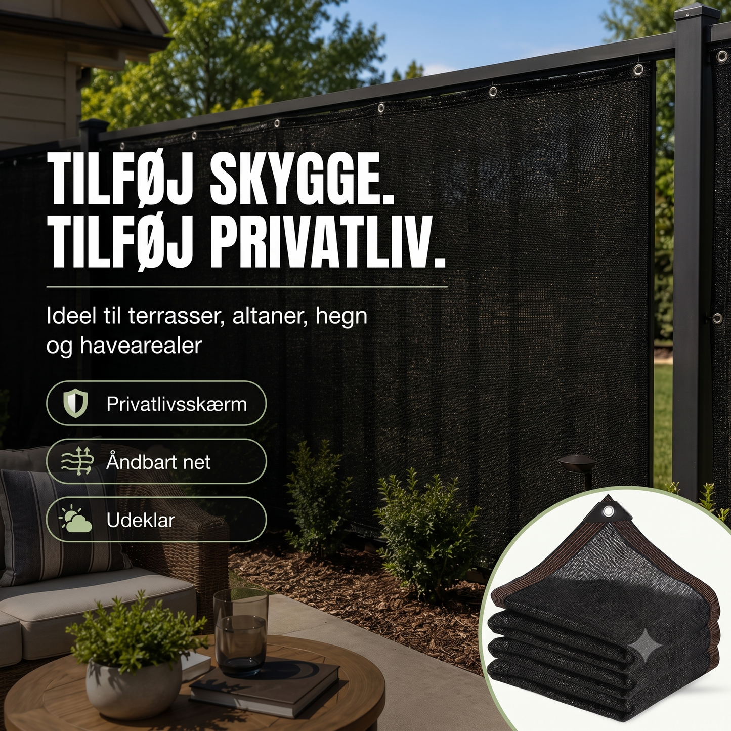 Solbeskyttende privatlivsnet