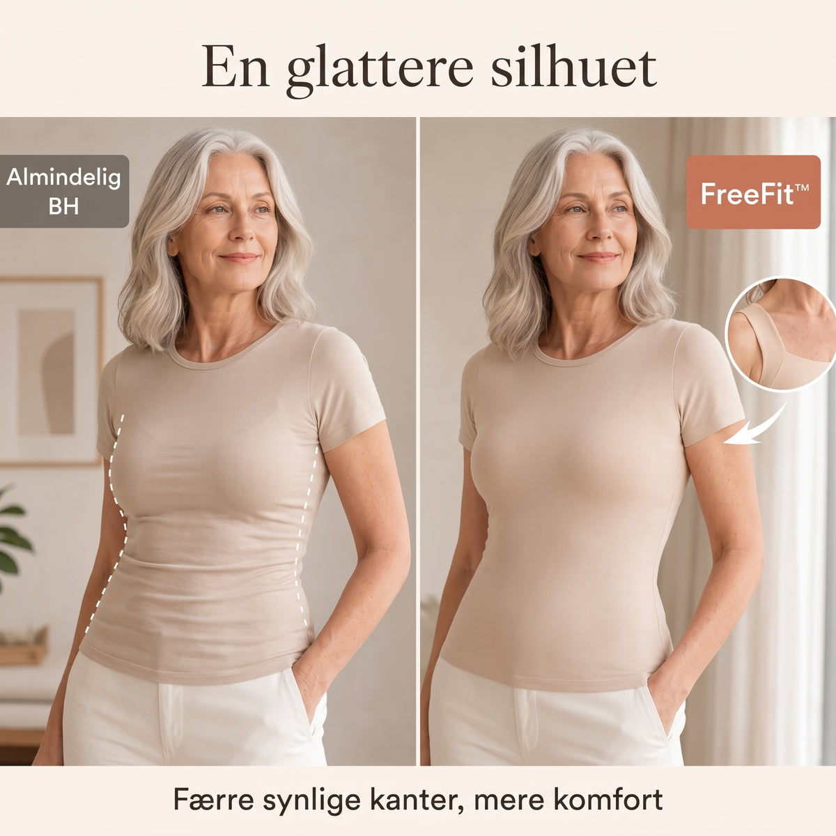 ReeFit bh-top uden bøjle med behagelig støtte