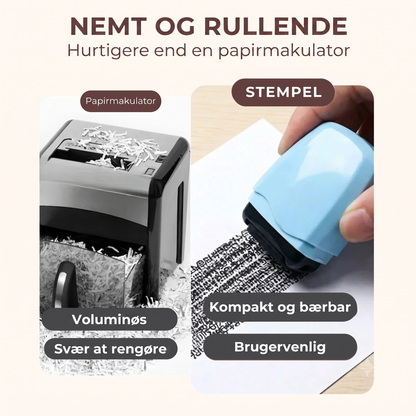 Fortroligheds-rullestempel til dokumenter