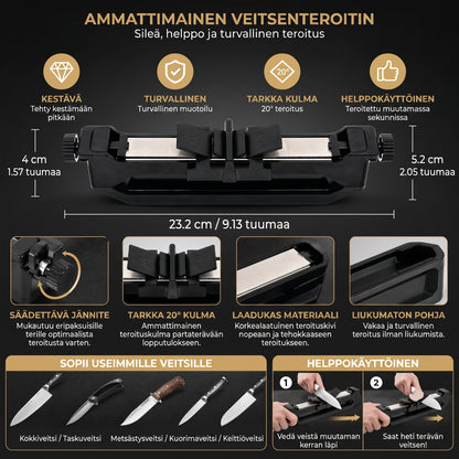 Diamantknivsliber med fast slibevinkel på 20 grader