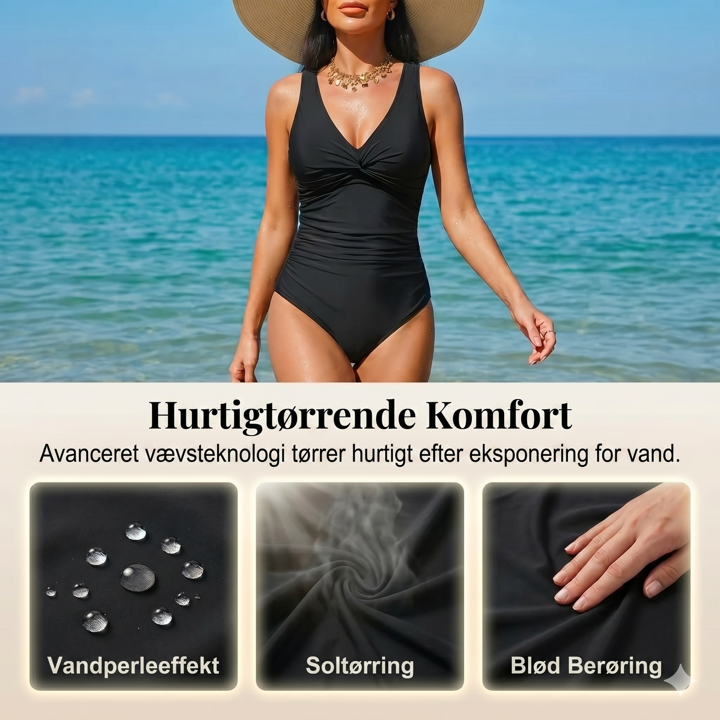 Maveformende badedragt til damer