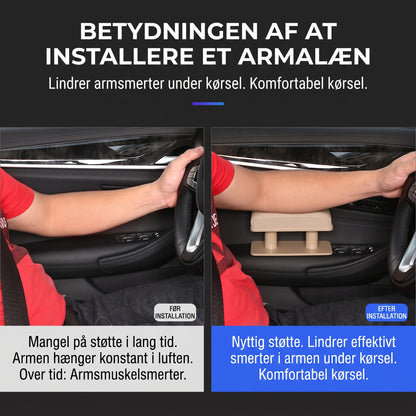 Justerbar armlænspude til bildør