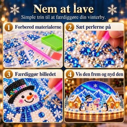 DIY vintereventyr med rhinsten og perledetaljer
