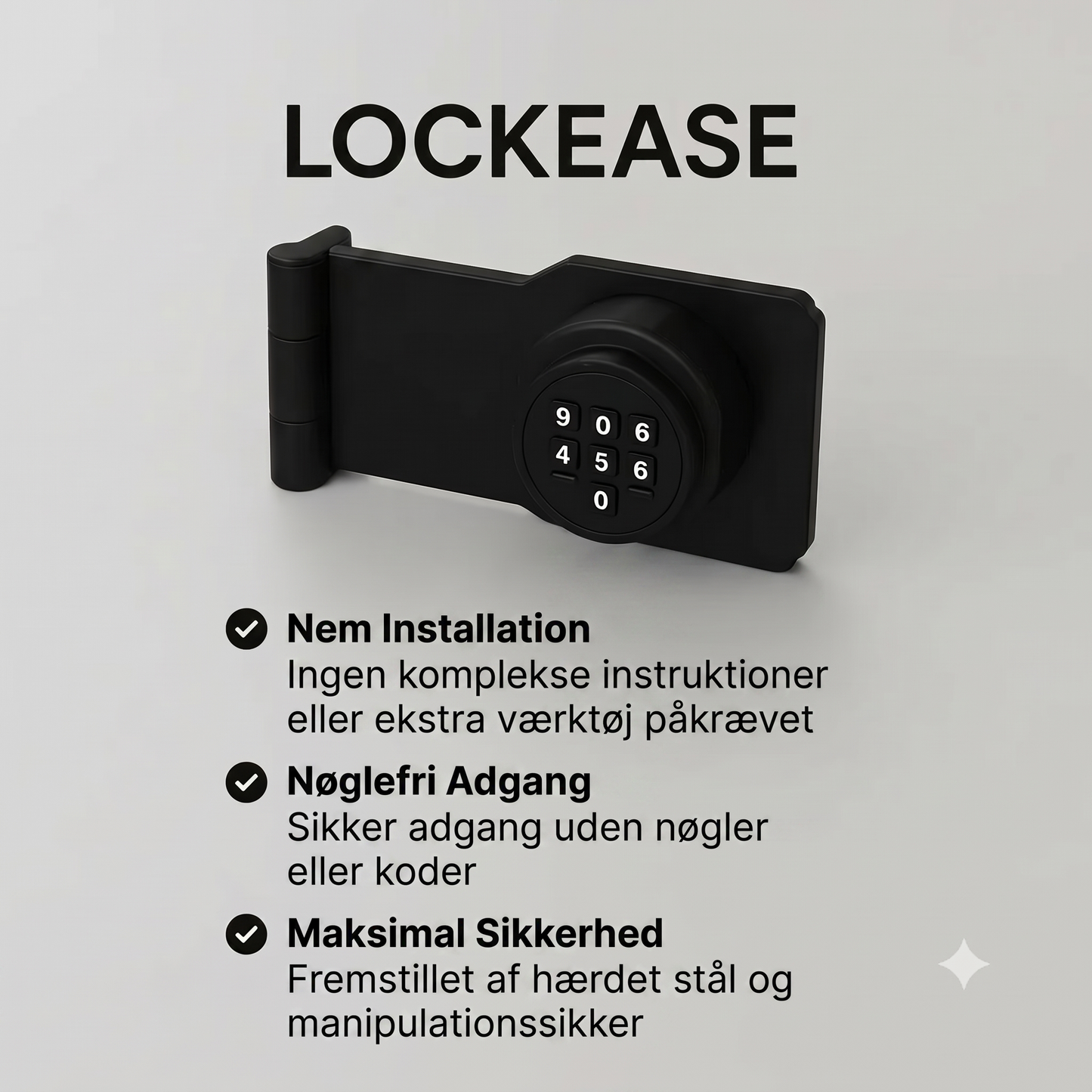 Kombinationslås til skabe og døre