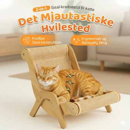 2-i-1 sisal kradsemøbel til katte