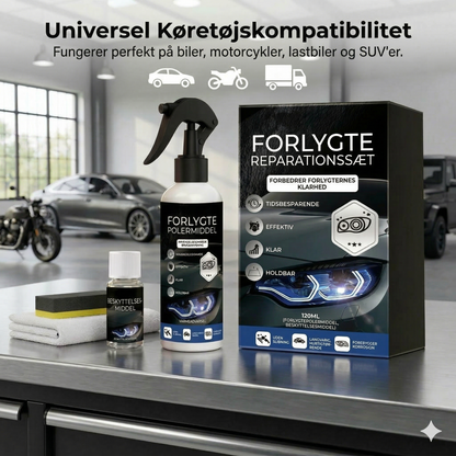 Professionelt sæt til renovering af billygter