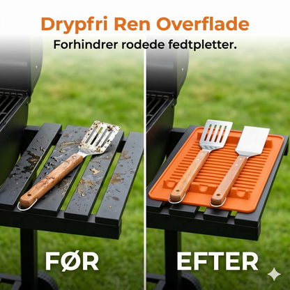 Højkvalitets silikone grillmåtte til sidebord – beskytter mod fedt og spild