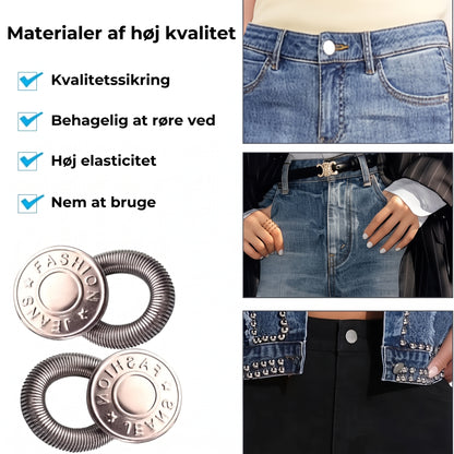 Metalknapforlængere til bukser sæt med 10 stk.