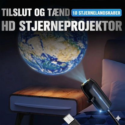 Plug & Play HD stjerneprojektor