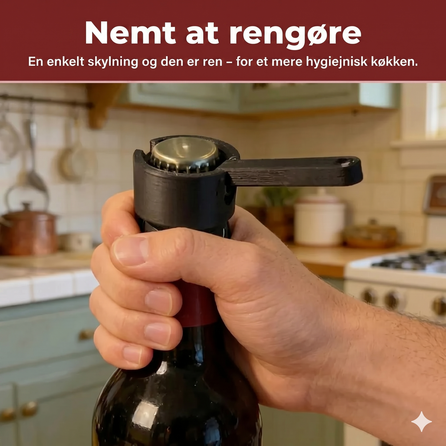 Sæt med 3 ølflaskeåbnere med håndtag