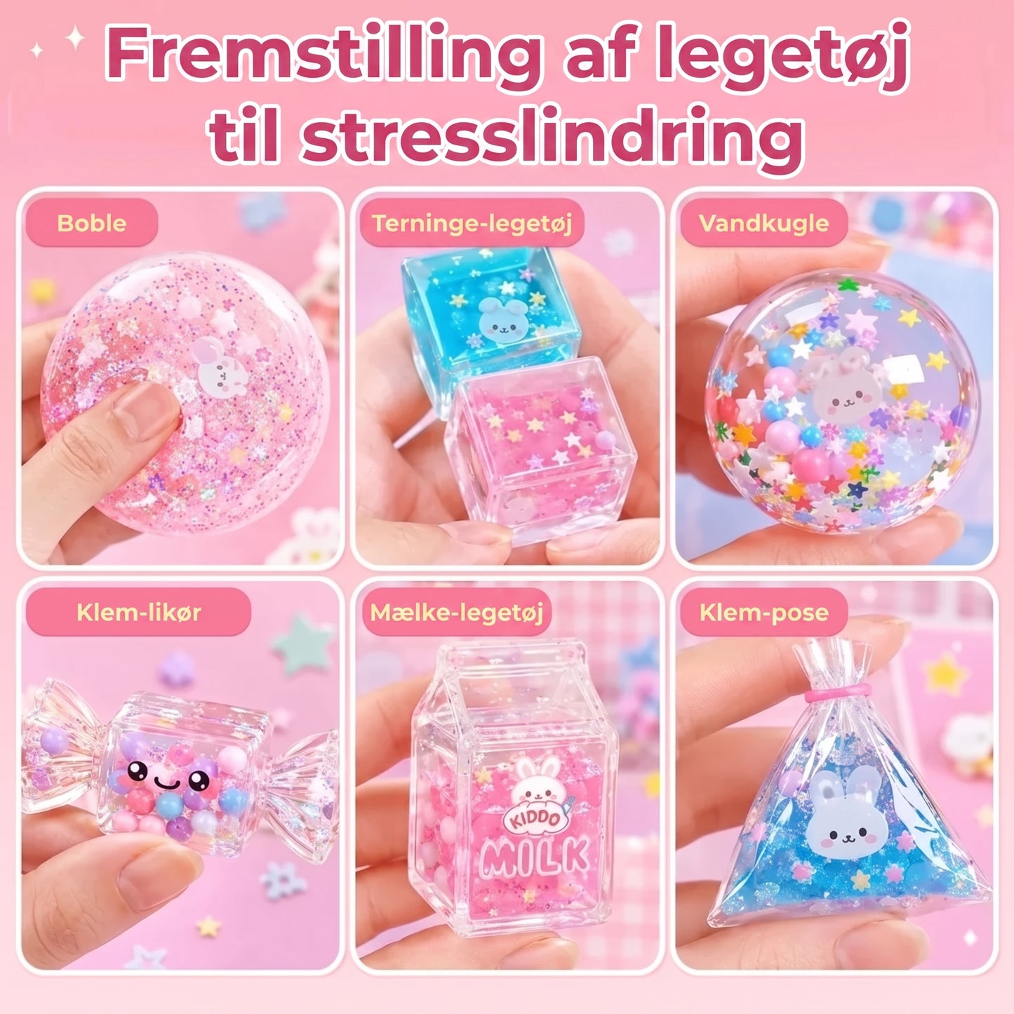 DIY Bubble Squishies hobbykit med 41 dele