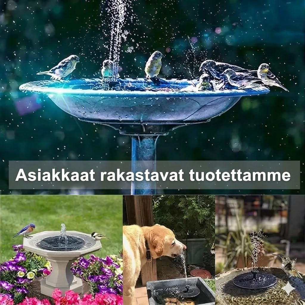 Solcelledrevet springvand