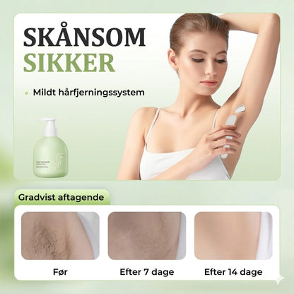 Mild og ikke-irriterende hårfjerningscreme (230g + skraber)
