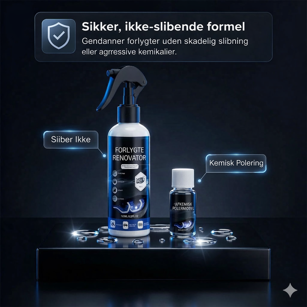 Professionelt sæt til renovering af billygter