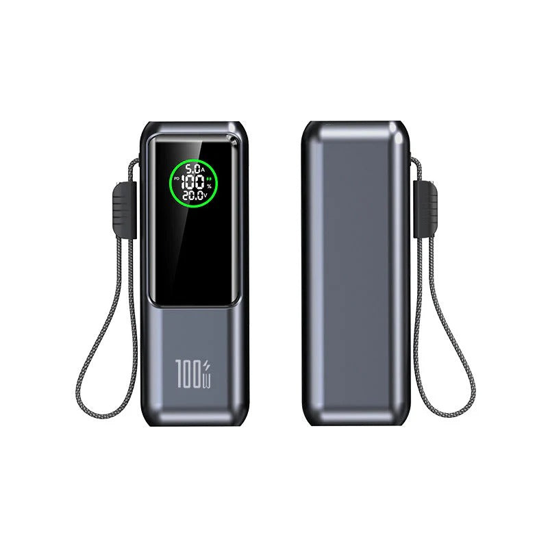 Powerbank med indbygget kabel