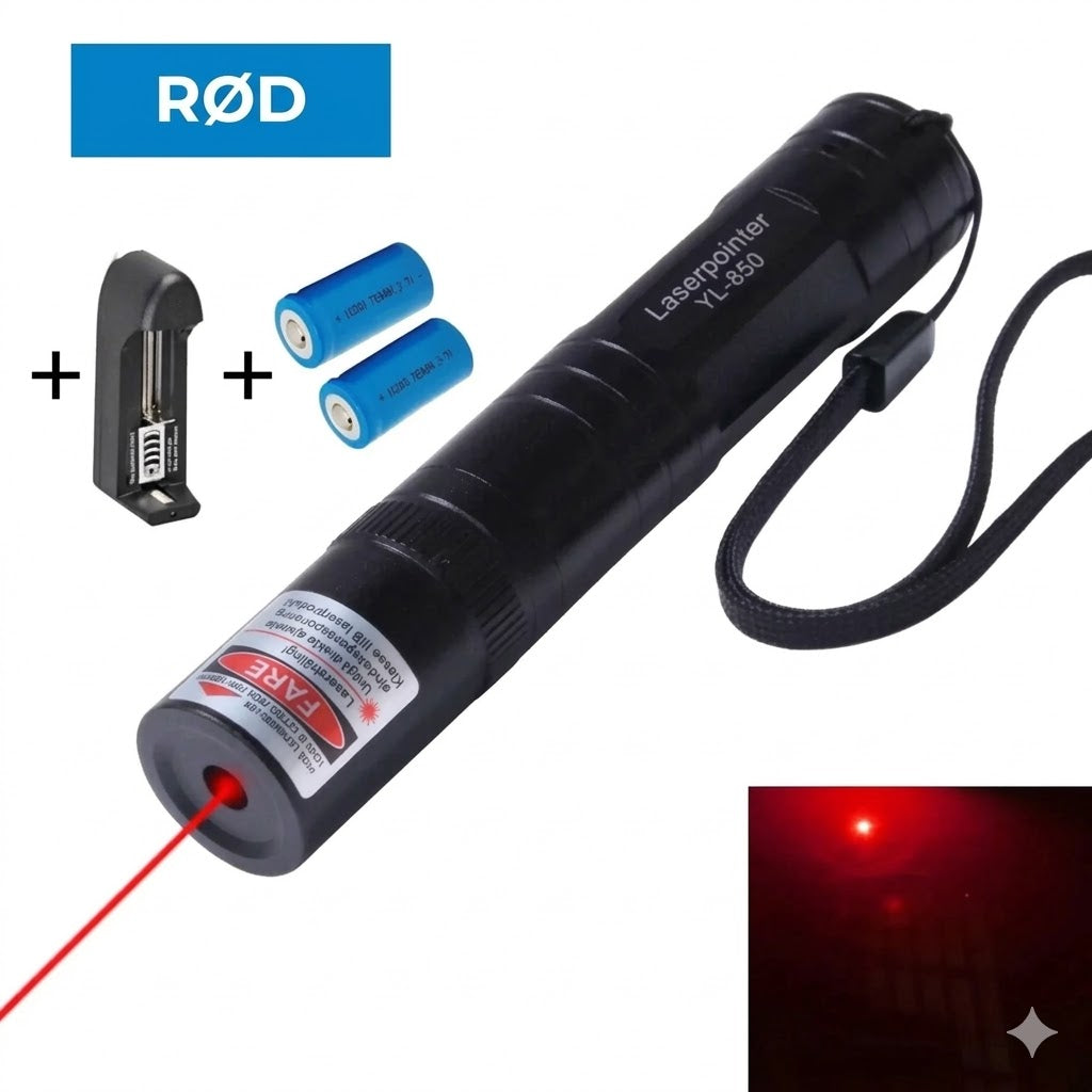 Kraftig enkeltpunkts laserpointer