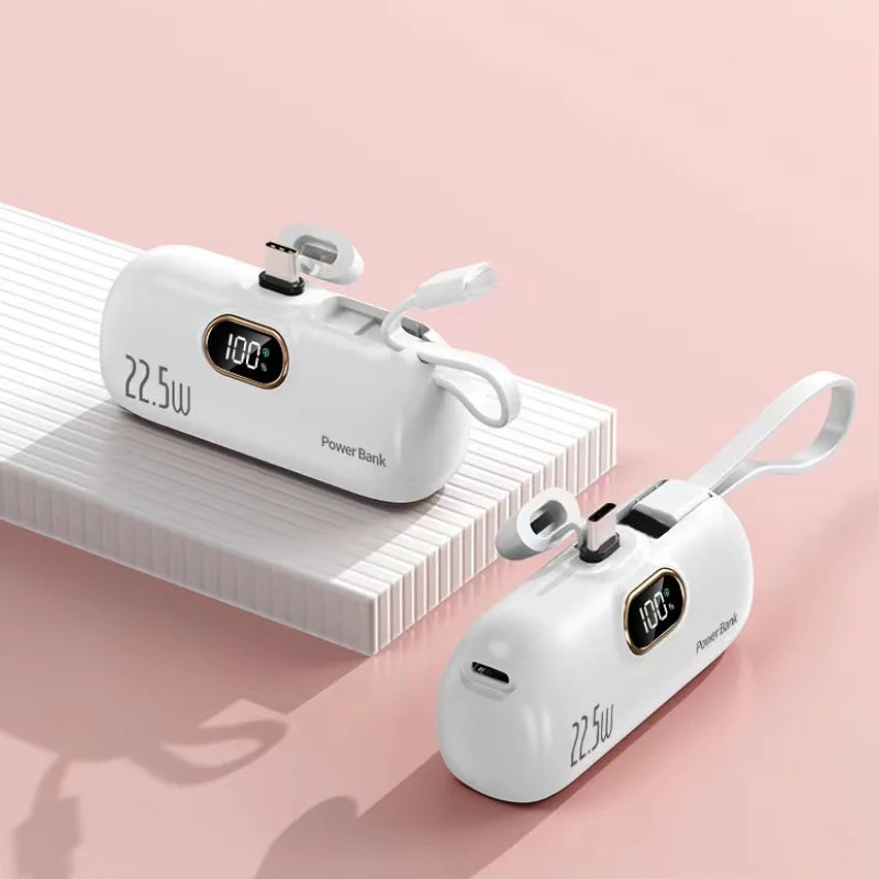 5000 mAh bærbar mini-powerbank til telefon