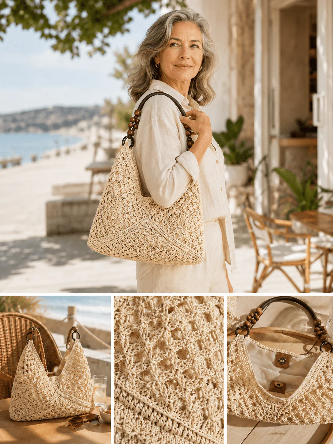 Boho Classic vævet shopper