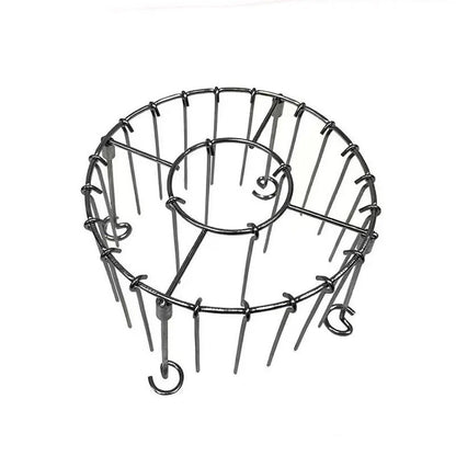 Rund ovngrill i rustfrit stål med spid