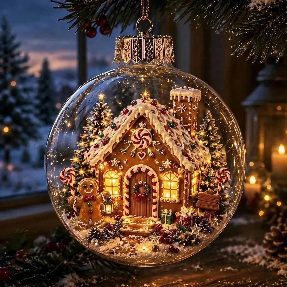 VinterMagi oplyst miniature-juledekoration