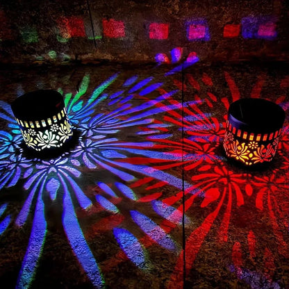 Mandala solcellelampe - Smuk projektion & IP65 vandtæt