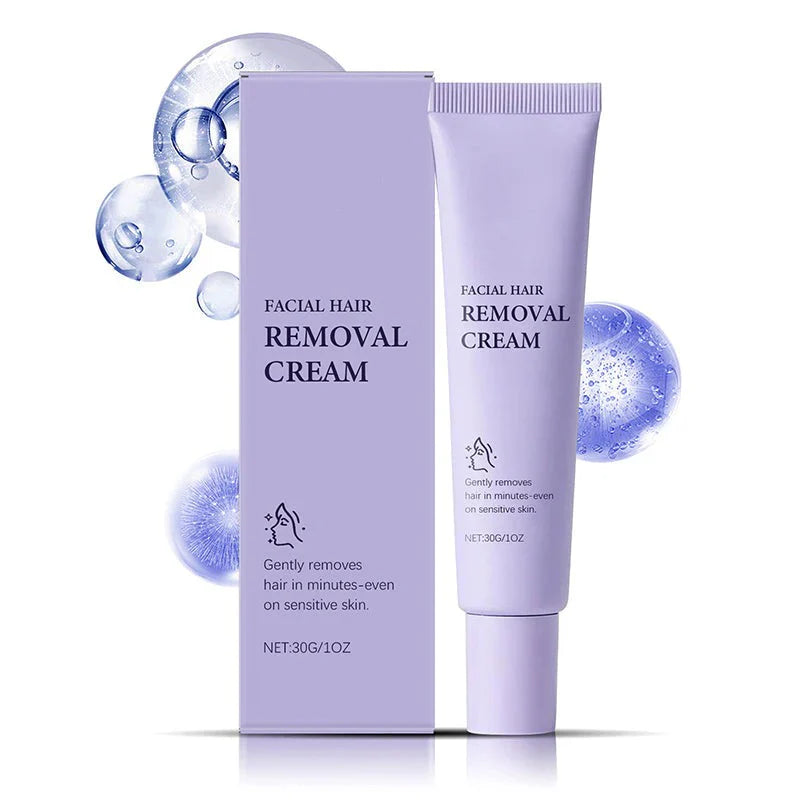 Mild og smertefri creme til fjernelse af ansigtshår