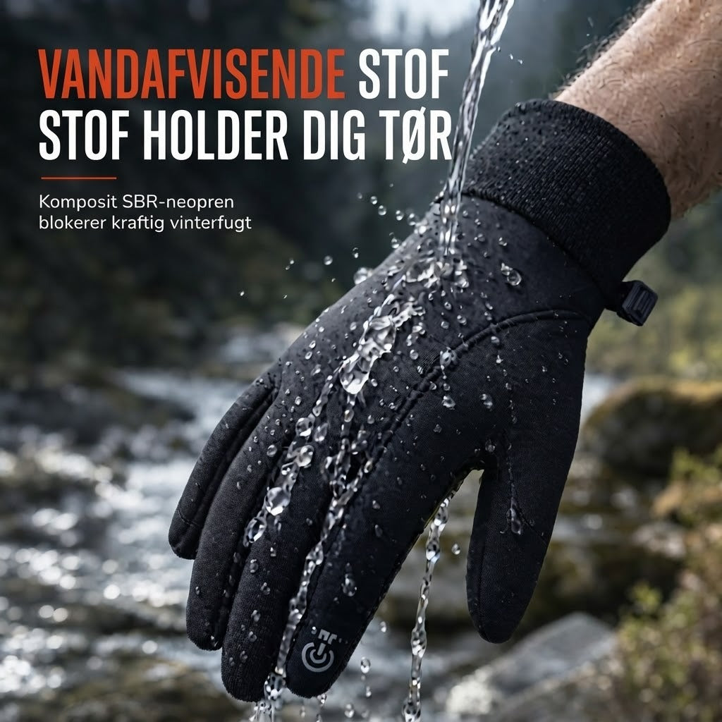 Varme termohandsker med touchskærm og skridsikkert greb