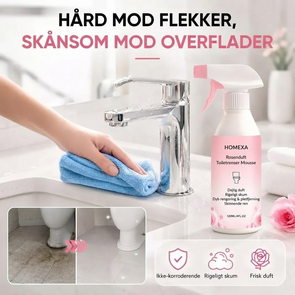 Badeværelsesrengøringsspray mod kalk og sæberester