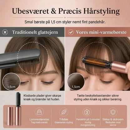 Trådløs opvarmet volumenkam til pandehår og hårrødder