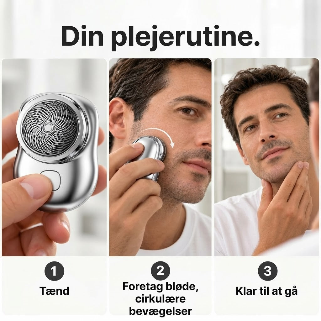 Mini elektrisk barbermaskine med USB-opladning