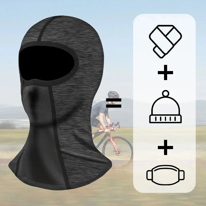 Vindtæt full-face maske, hurtigtørrende og solbeskyttende