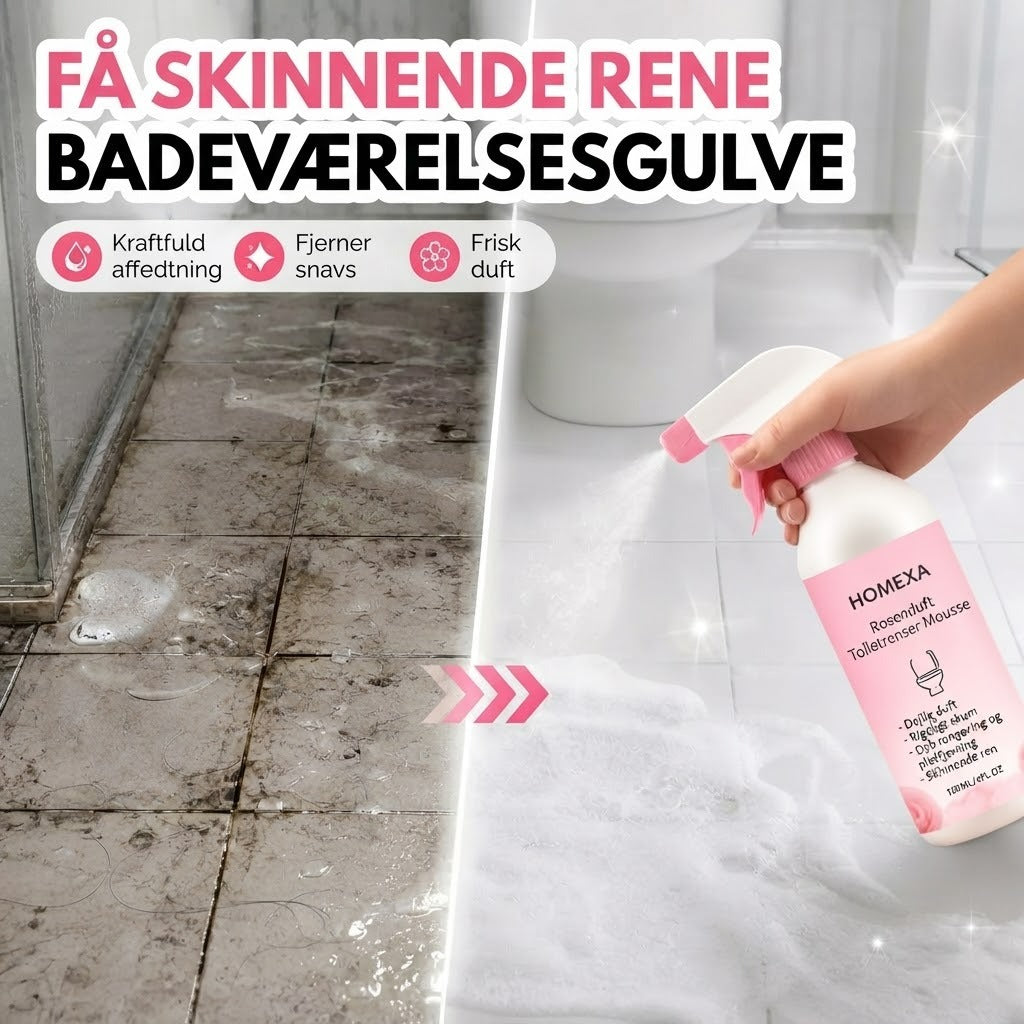 Badeværelsesrengøringsspray mod kalk og sæberester