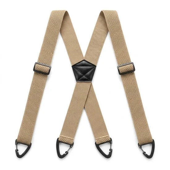 Elastisk outdoorbælte til mænd med karabinhage 3,8 cm