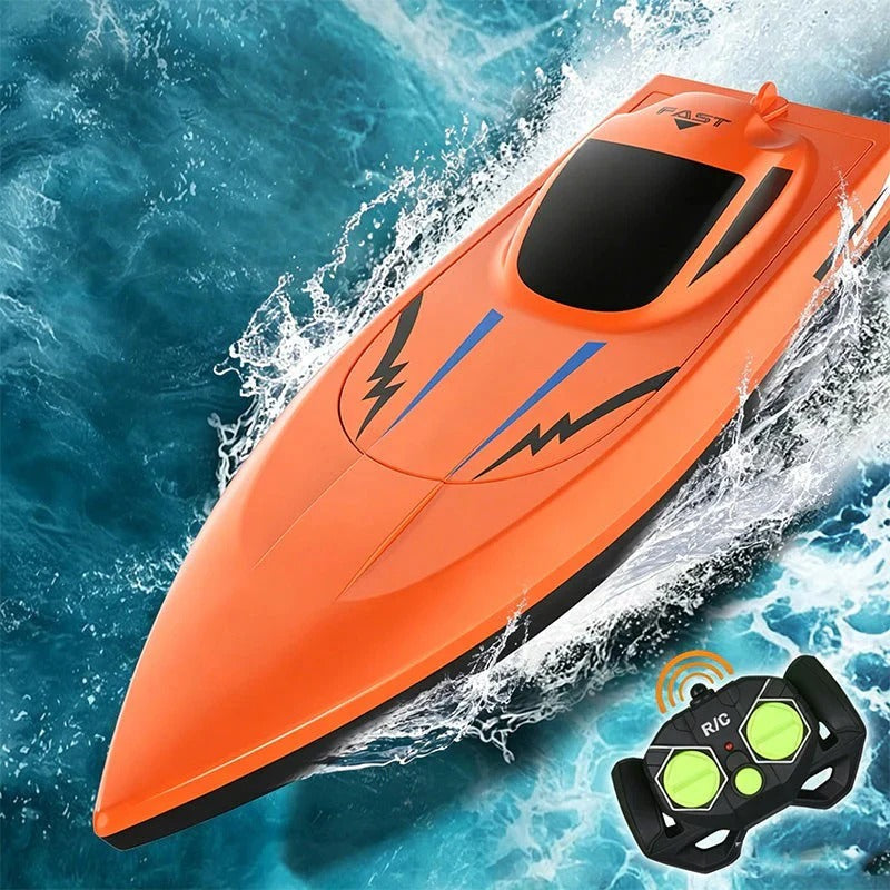 2,4 GHz superhurtig RC-racerbåd med dobbeltmotorer