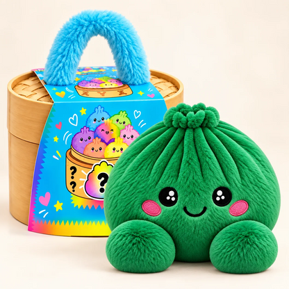 Dumpling squishy-bamser med dampkurv