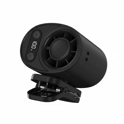 Genopladelig bilventilator med clips
