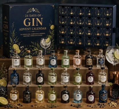 Gin julekalender 2026 med 24 miniaturer