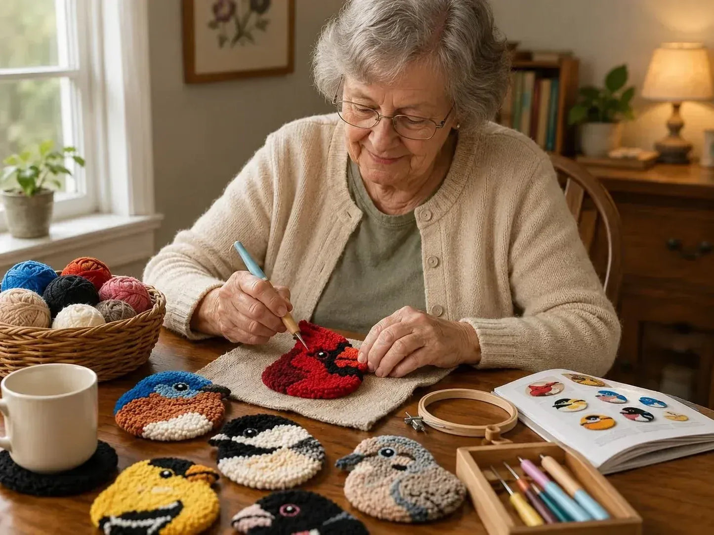 Kreativt DIY-broderisæt til bordskånere