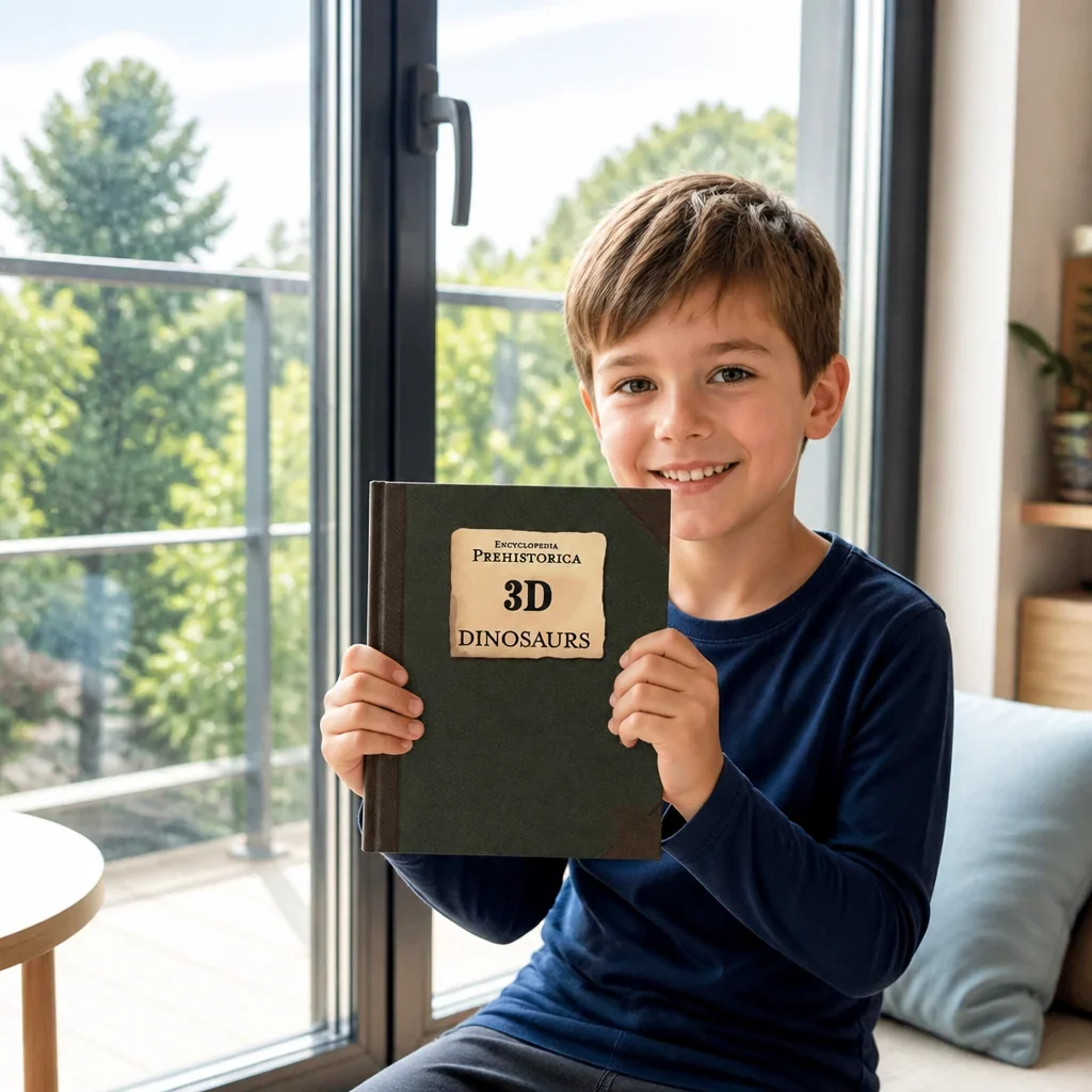 Interaktiv 3D pop up dinosaurbog