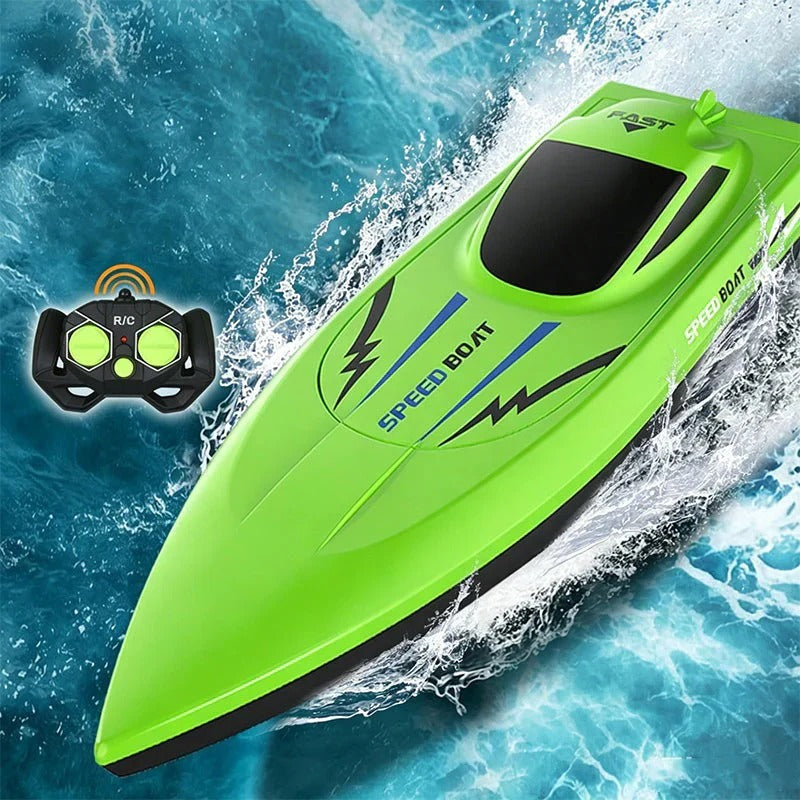 2,4 GHz superhurtig RC-racerbåd med dobbeltmotorer