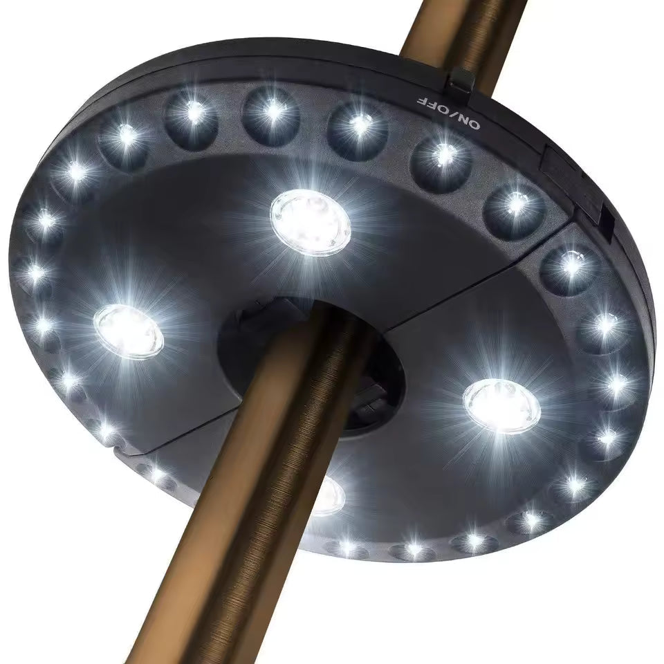 LUMINA parasollampe med 28 LED-lys