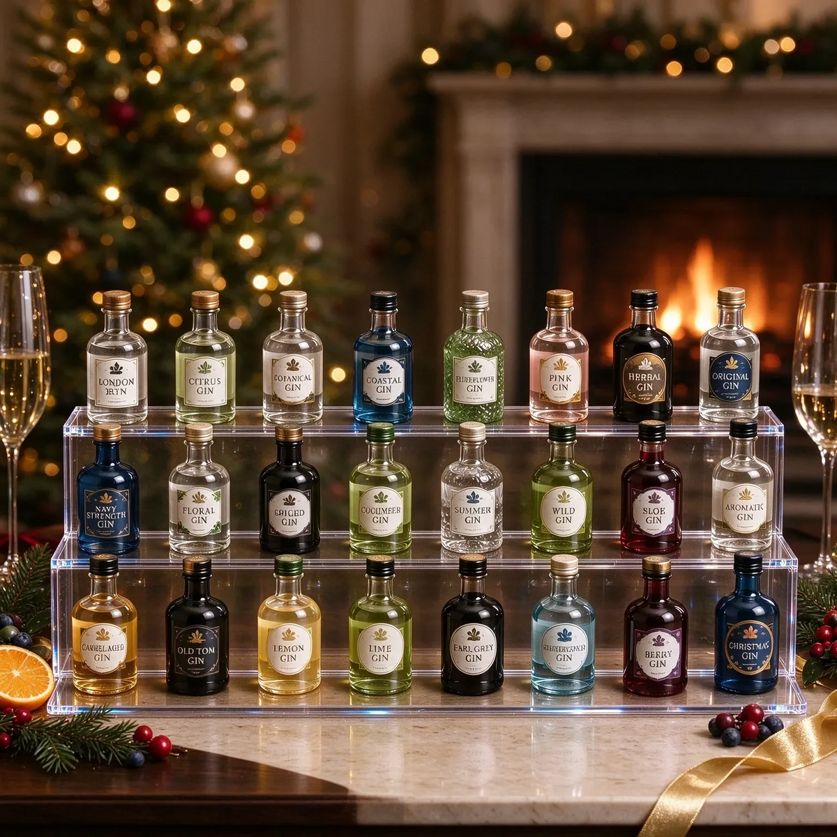 Gin julekalender 2026 med 24 miniaturer