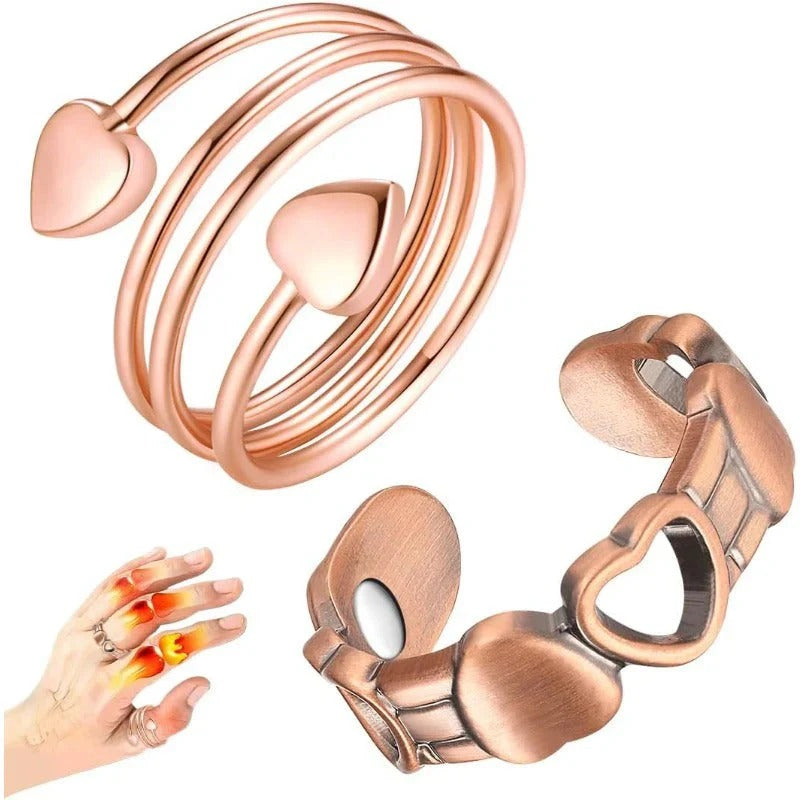 Justerbar kobber wellness-ring med magneter