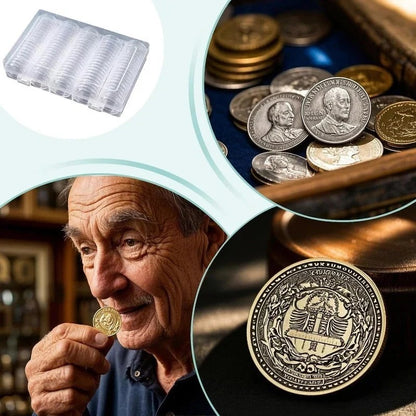 Sikker opbevaringskuffert til mønter