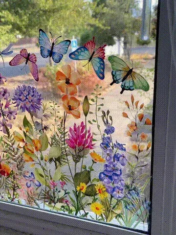 Blomster vinduesklistermærker – stemningsfulde og uden limrester