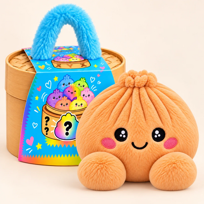 Dumpling squishy-bamser med dampkurv