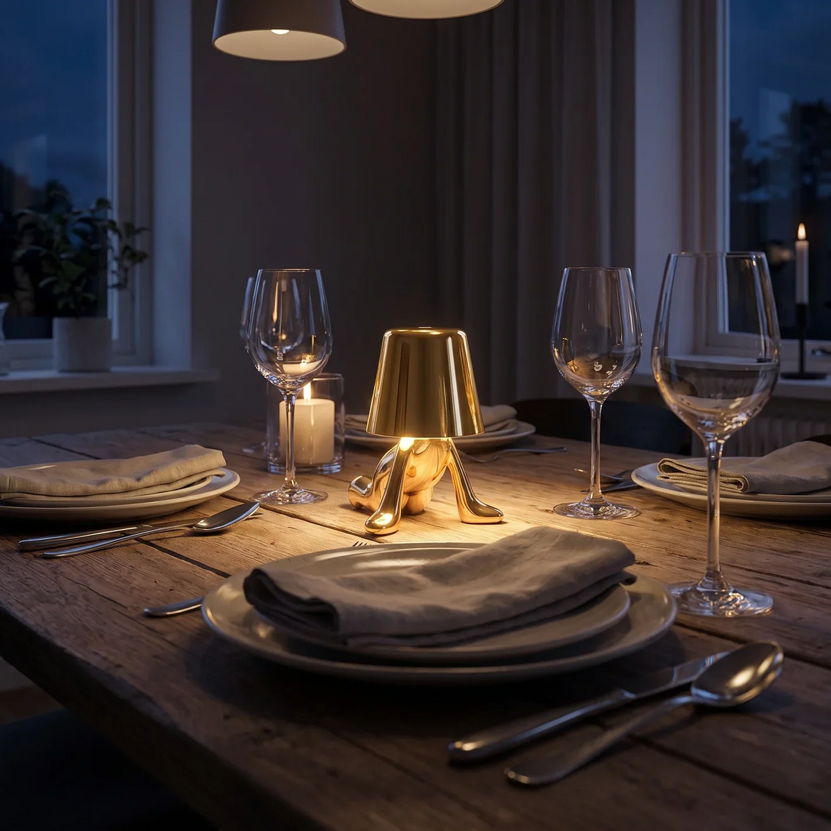 Otto trådløs bordlampe med touchbetjening