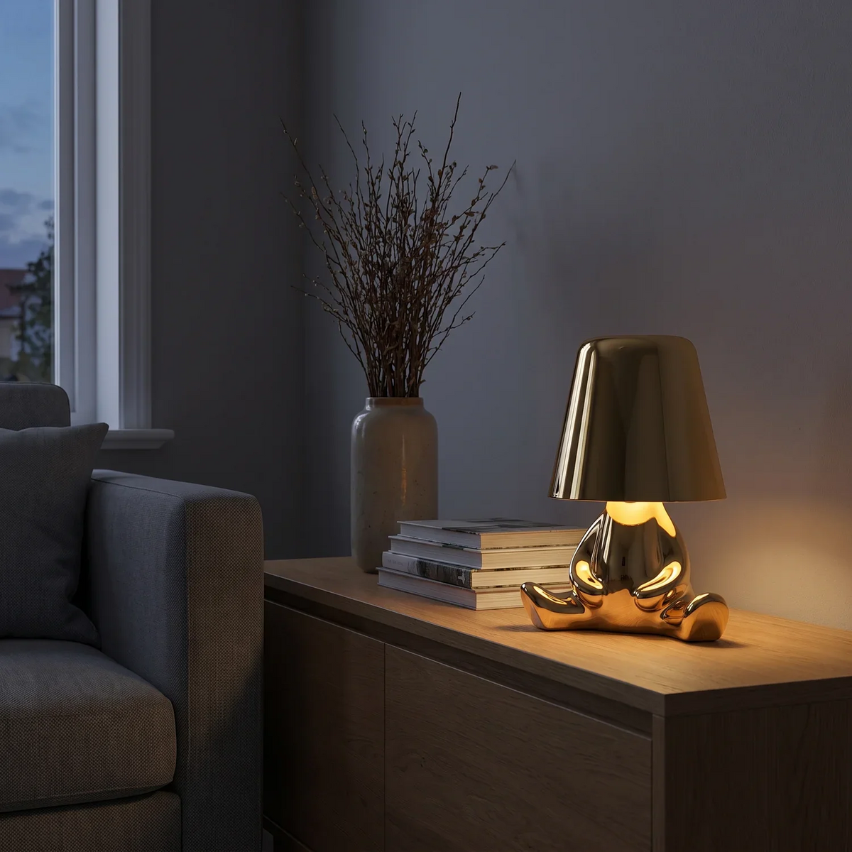 Otto trådløs bordlampe med touchbetjening