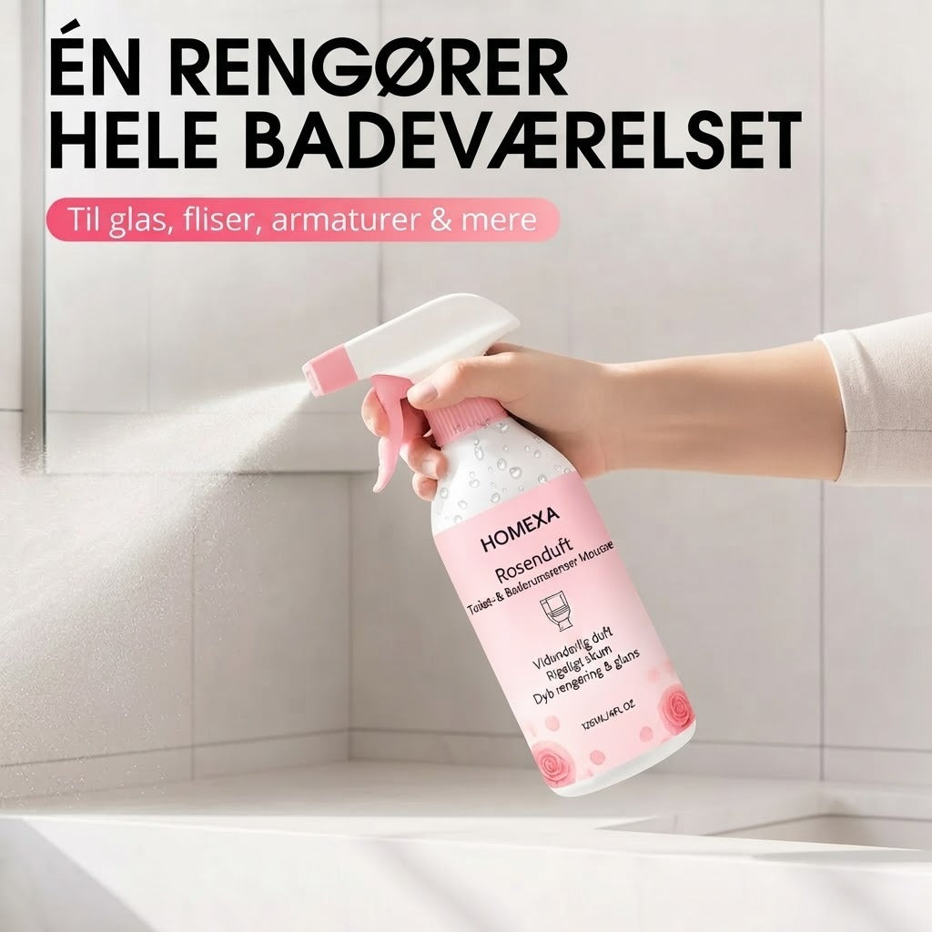 Badeværelsesrengøringsspray mod kalk og sæberester