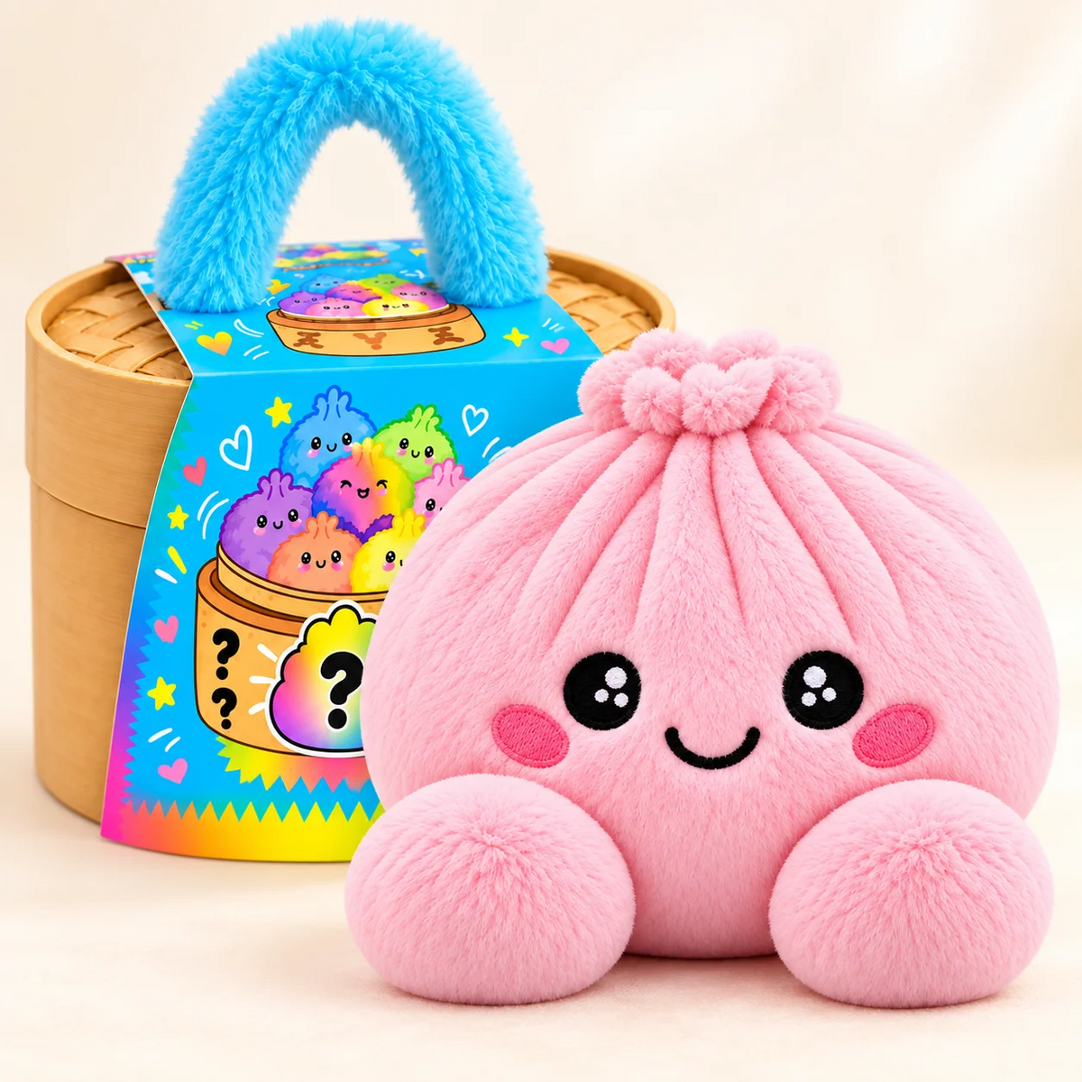 Dumpling squishy-bamser med dampkurv
